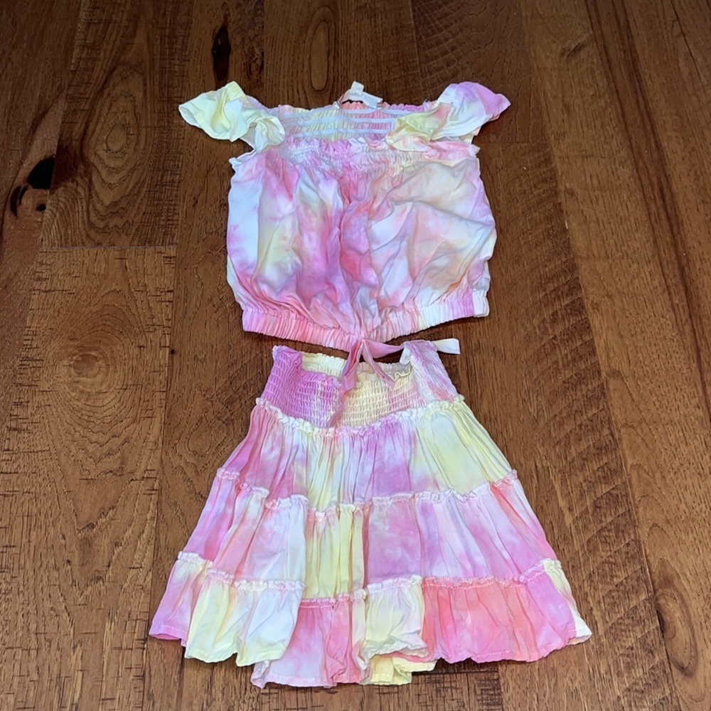 Vintage Havana Girl’s Pink and Yellow Matching Set Size S
